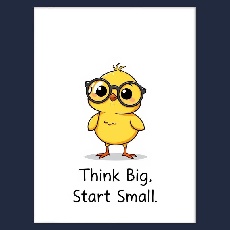 Chick Motif – Think Big Start Small Design!