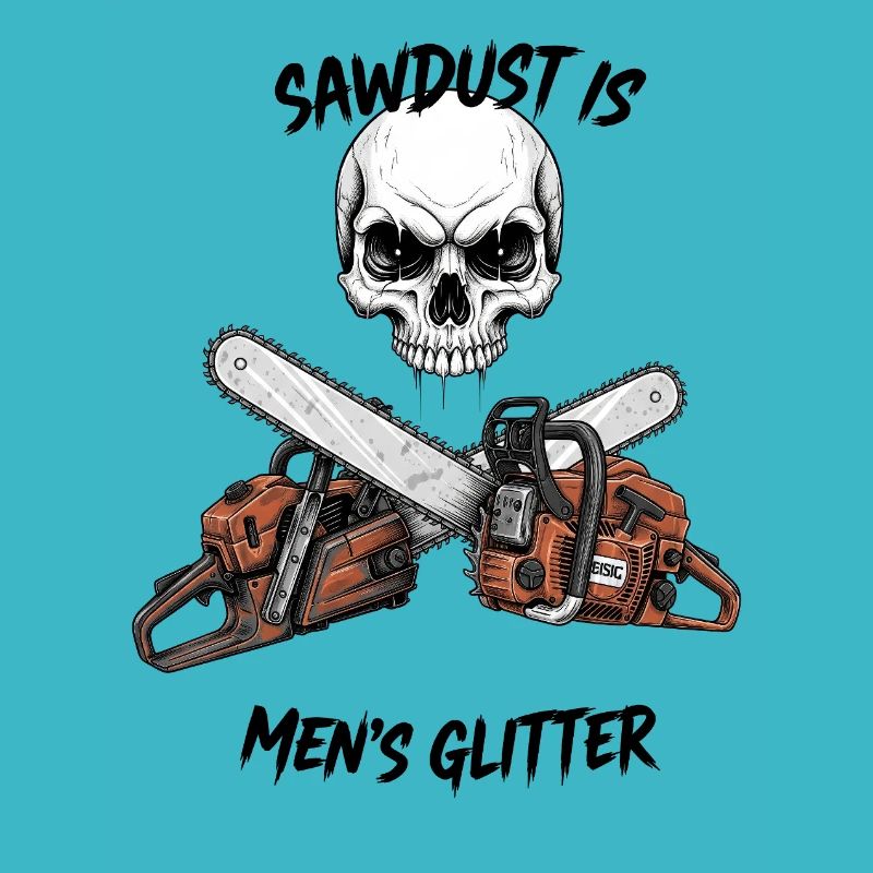 Men's Glitter: Sawdust & Chainsaws Humor