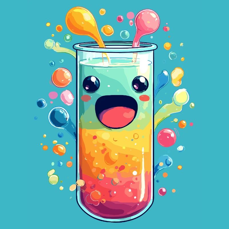 Tube d’essai d’explosion de jus coloré