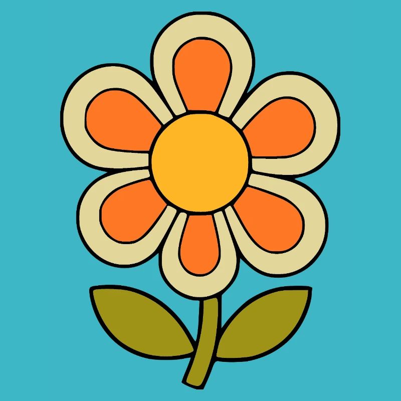 70s flower pattern retro flowerpower