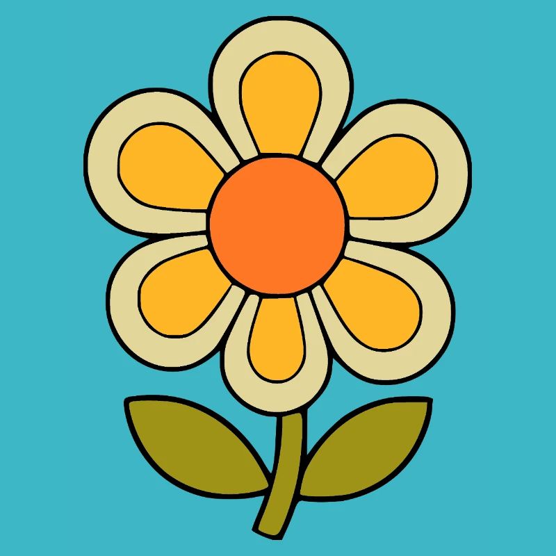 70s flower pattern retro flowerpower
