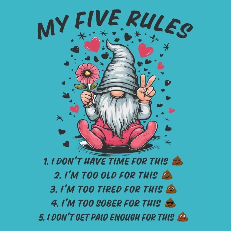 5 rules of a funny gnome