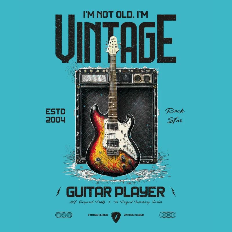 I'm Not Old I'm Vintage Retro 2004 Guitar