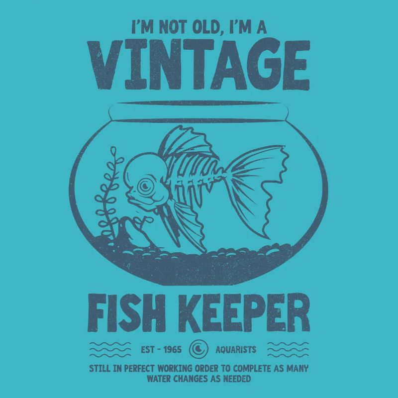 Vintage Fish Keeper Tropical Fish Geburtstag 1965