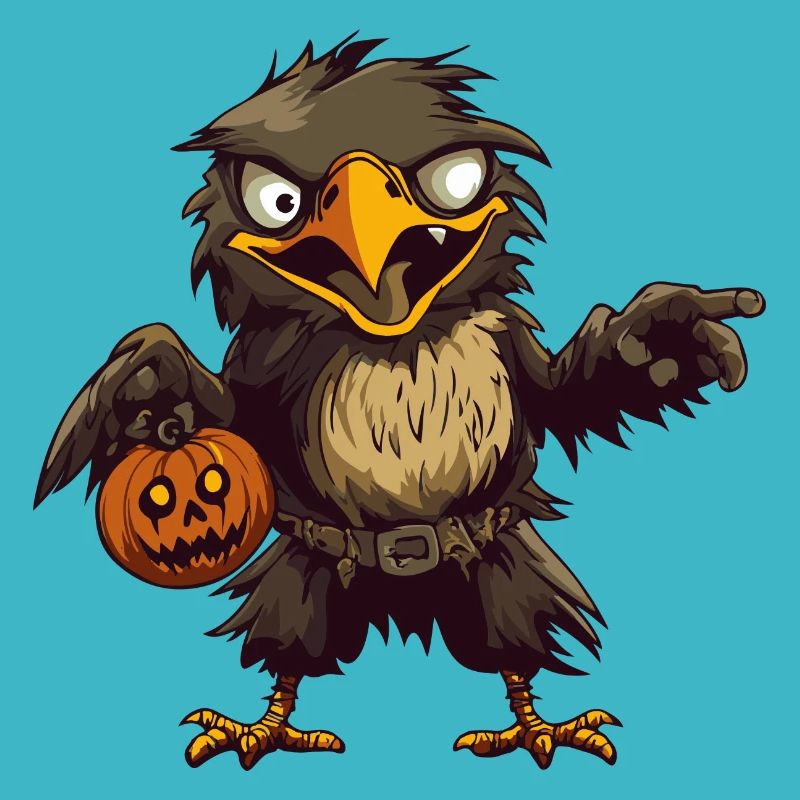 Aigle Halloween Bande Dessinée Drôle
