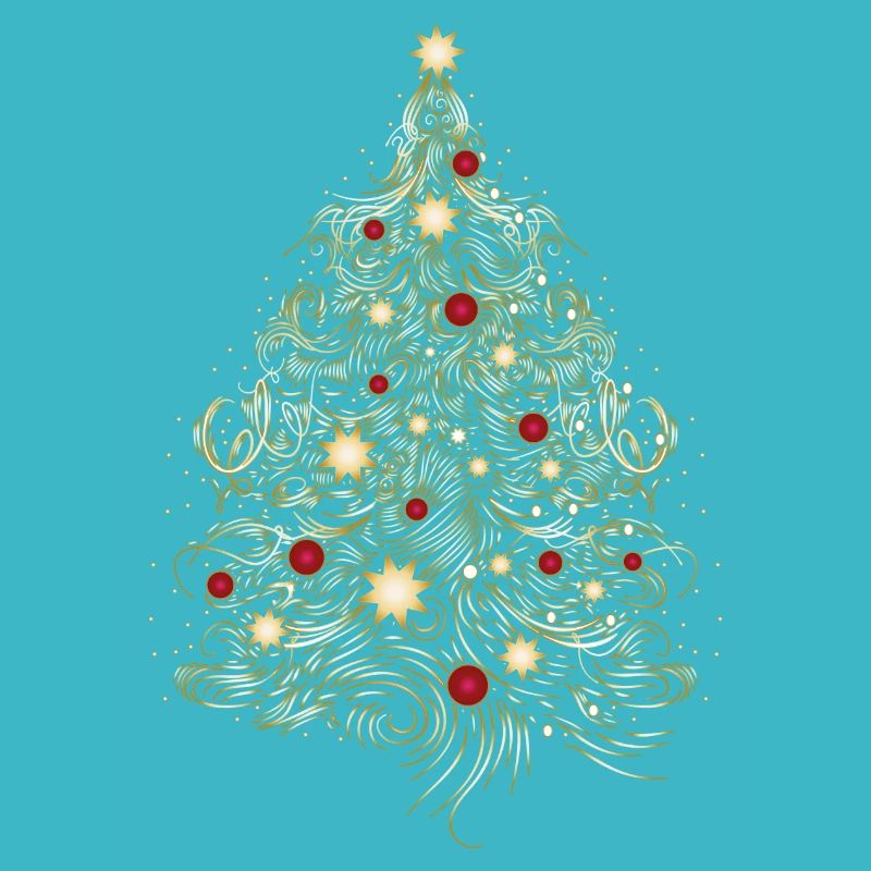 Arbre de Noël en or
