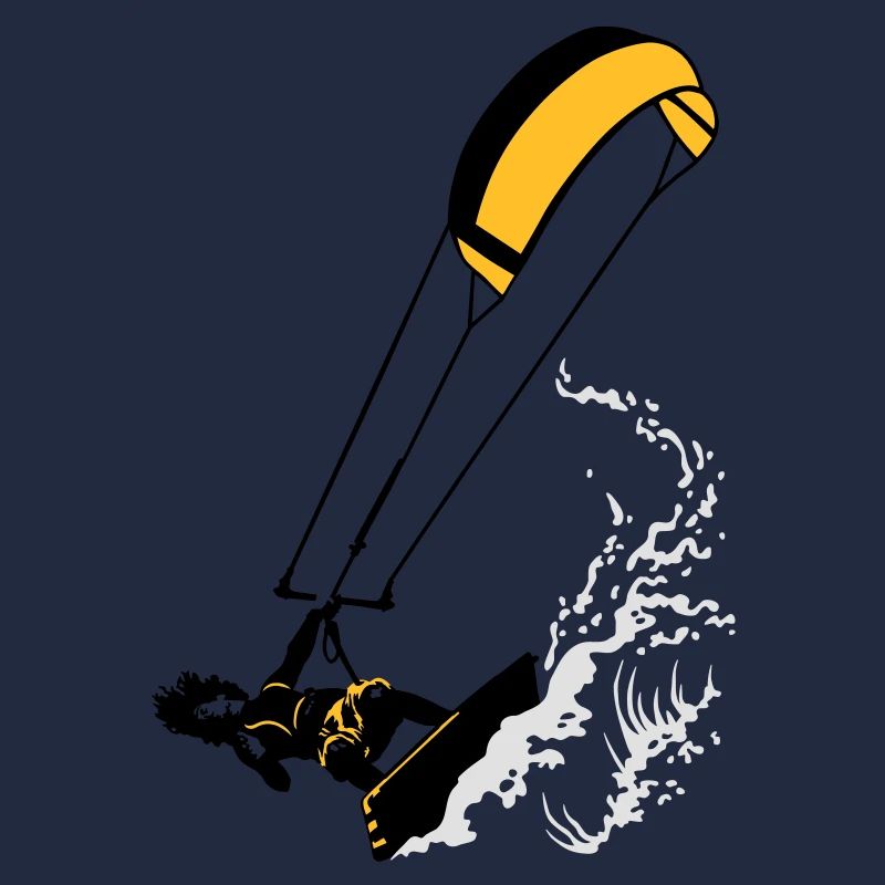 Kitesurfer and wave flex