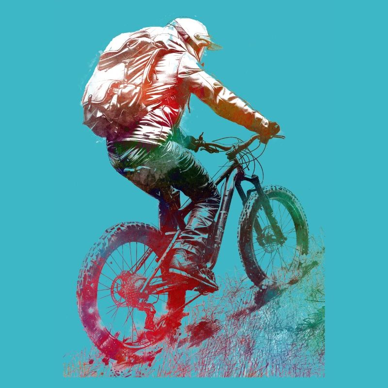 Mountainbiker Sport Kunst