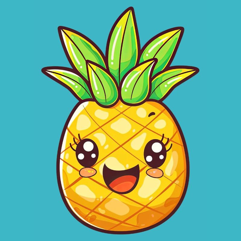 Ananas mit Gesicht