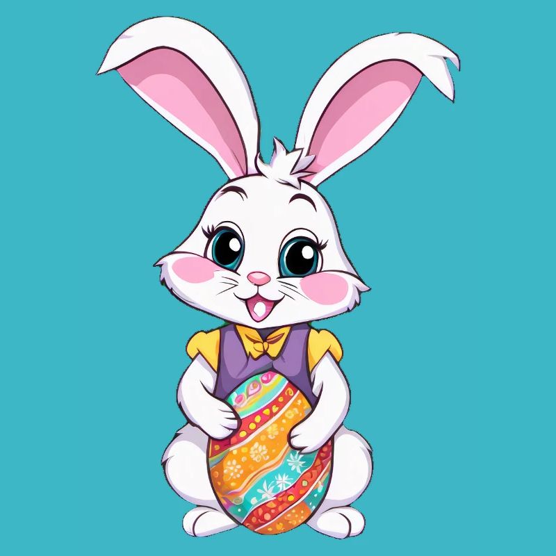 Easter bunny with Easter eggs