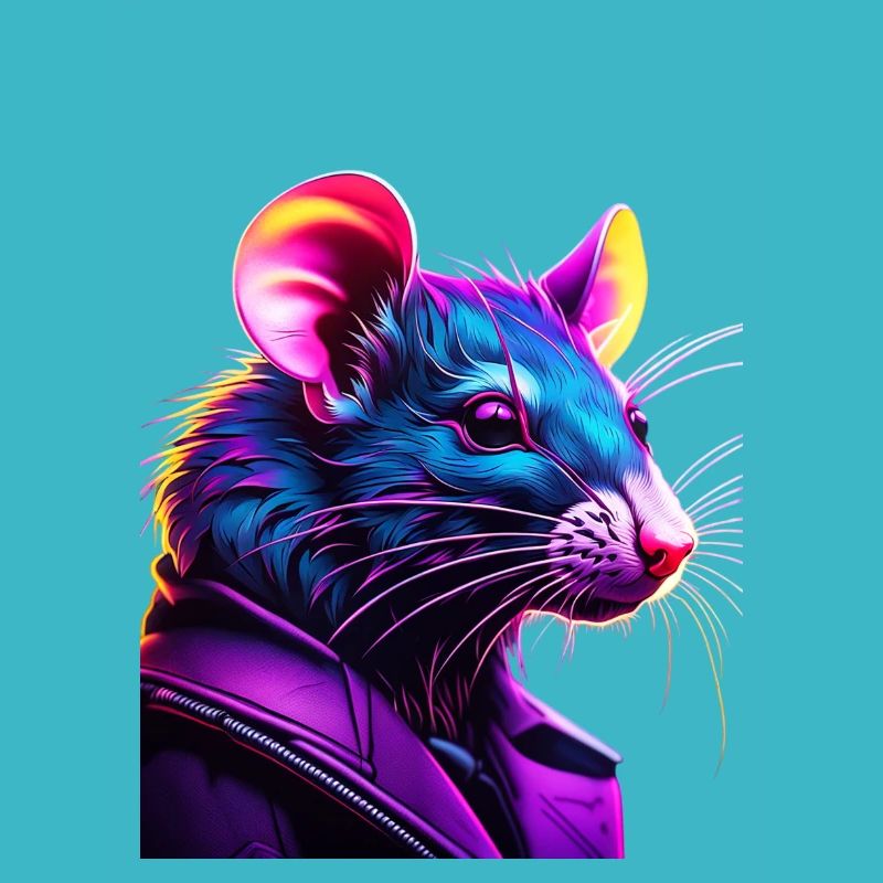 Neon Rat en Cuir Blouson