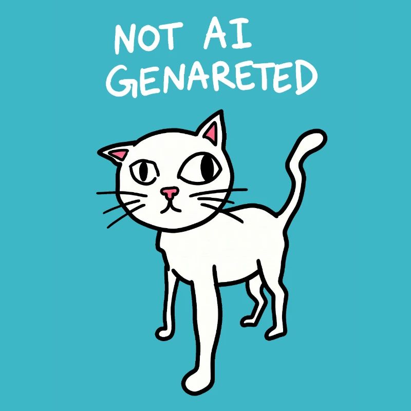 Not AI Generated - Funny Cat Meme - AI satire