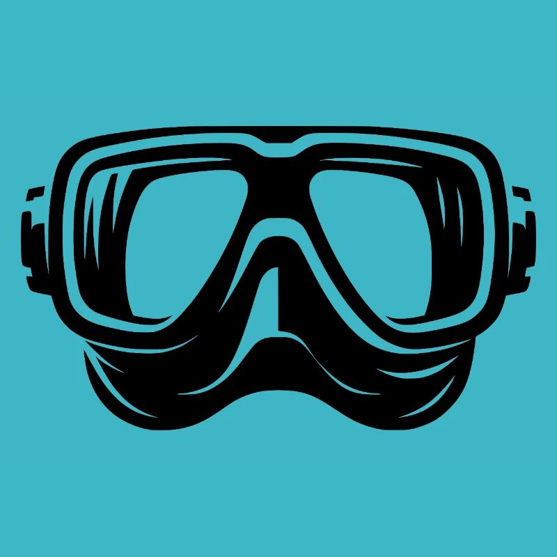 Style de logo de lunettes de plongée simples
