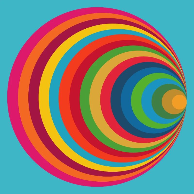 Colorful circle design - three