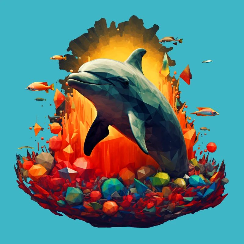 Le dauphin saute hors de son élément