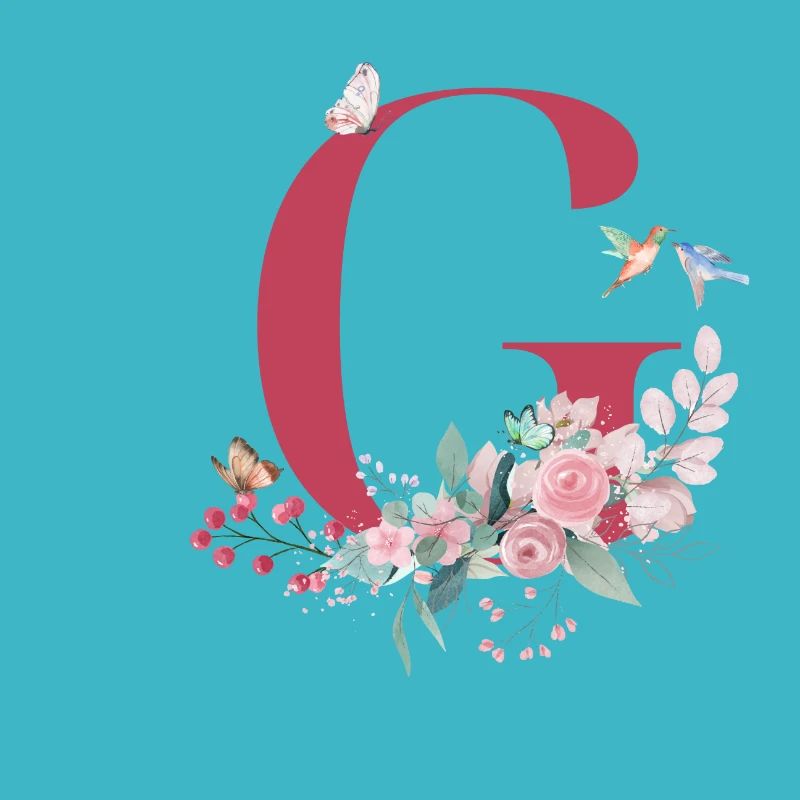 Blumenbuchstabe G - Geschenkidee