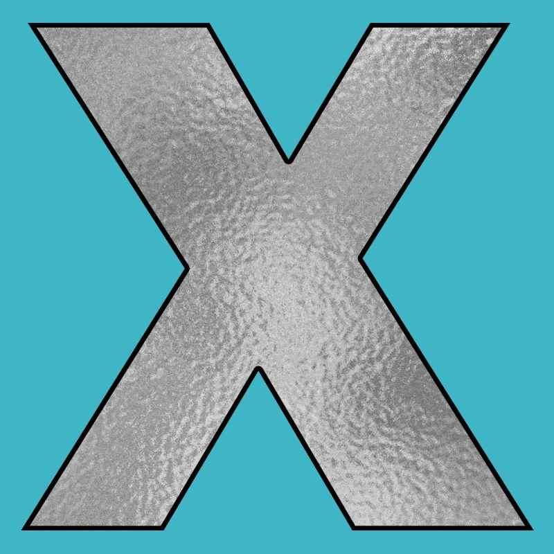 Buchstabe X Silber