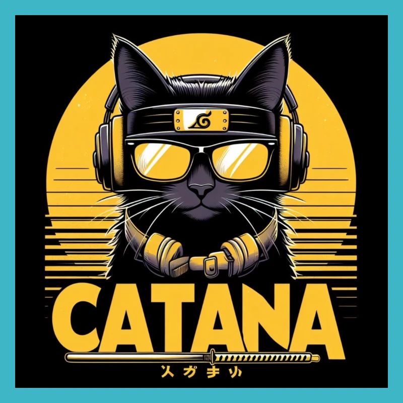 CATANA: Chat noir à lunettes.