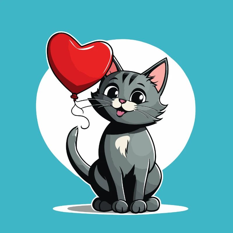 Coeur de chat - Saint-Valentin