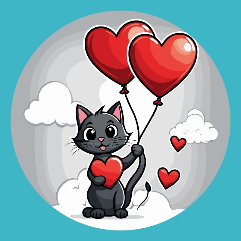 Coeur de chat - Saint-Valentin