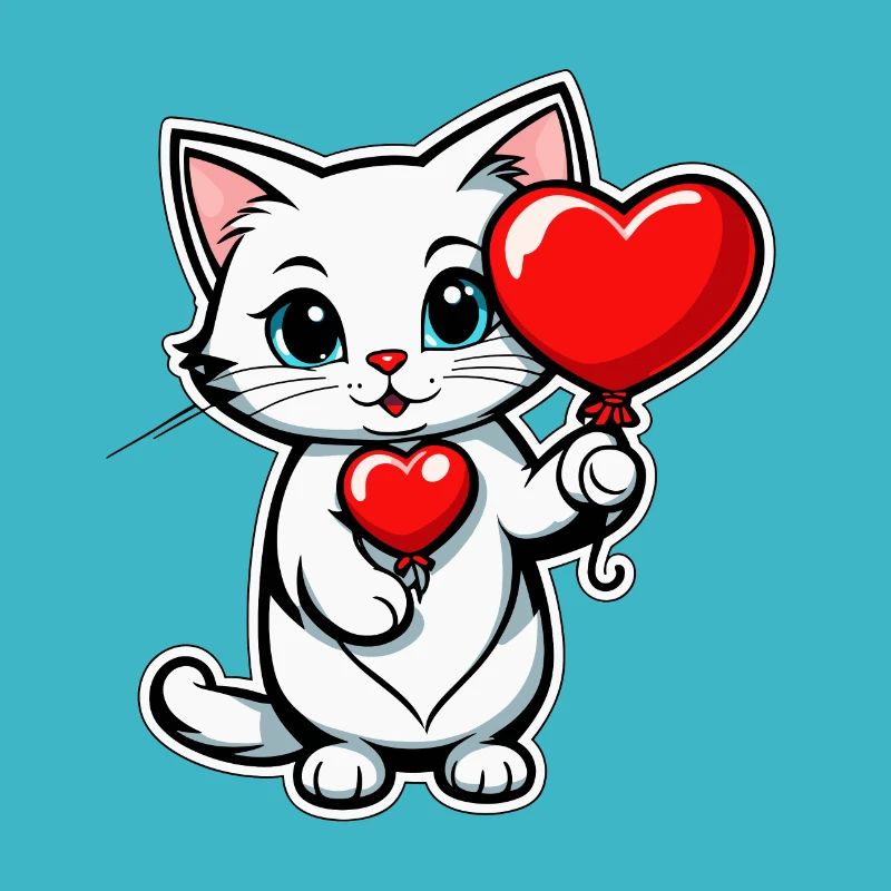 Coeur de chat - Saint-Valentin