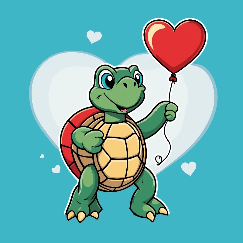 Schildkröte Herz - Valentinstag