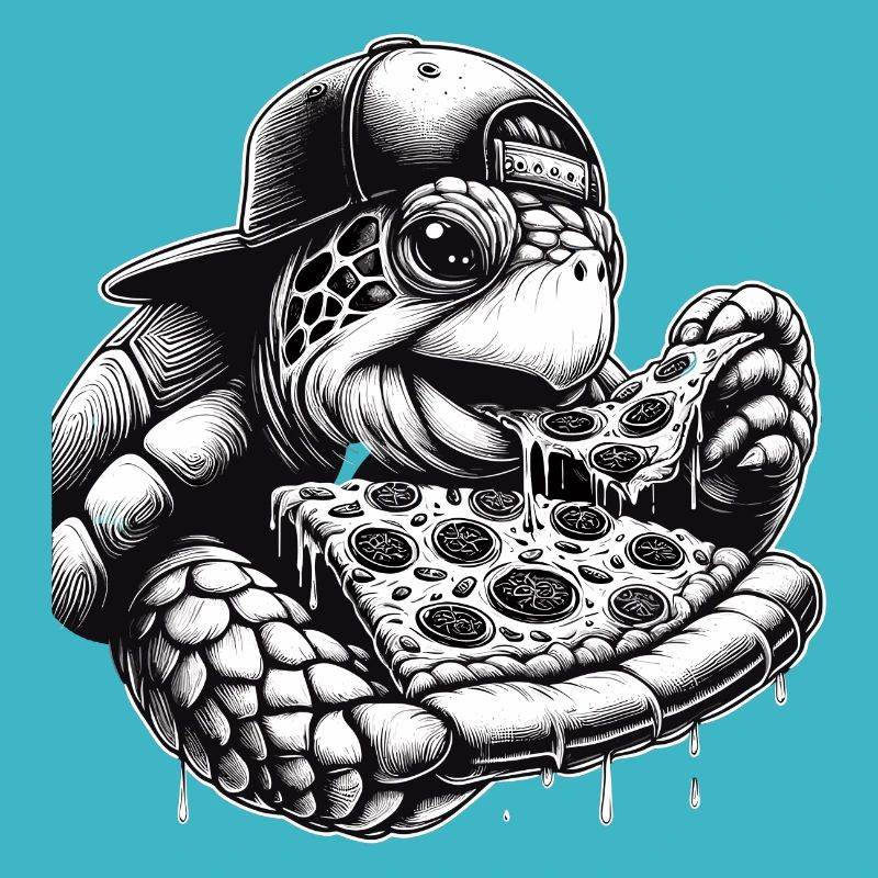 Schildkröte Pizza Cappy Geschenk