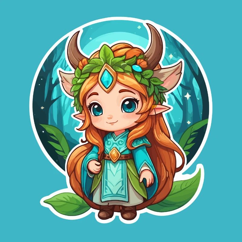 Druid Cute Illustration