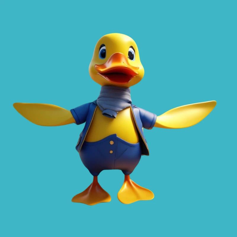 Duck with wings