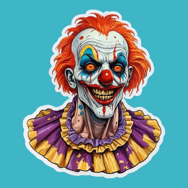 Illustration de clown zombie