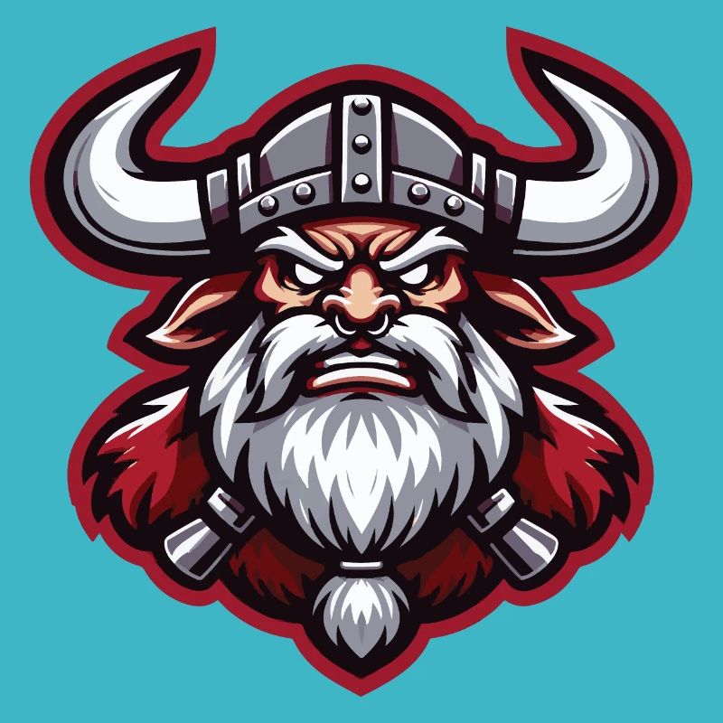 Vikings enragés avec des cornes de taureau