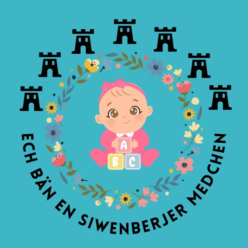 Siebenbürgen Design für Mädchen mit schwarzem Text