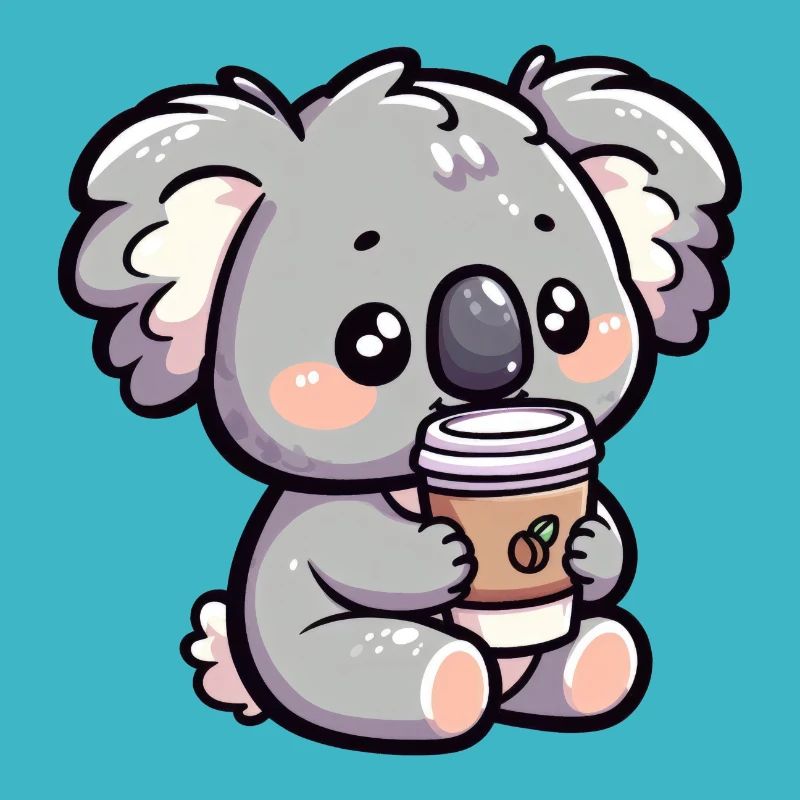 Der Kaffee süchtige Koalabär