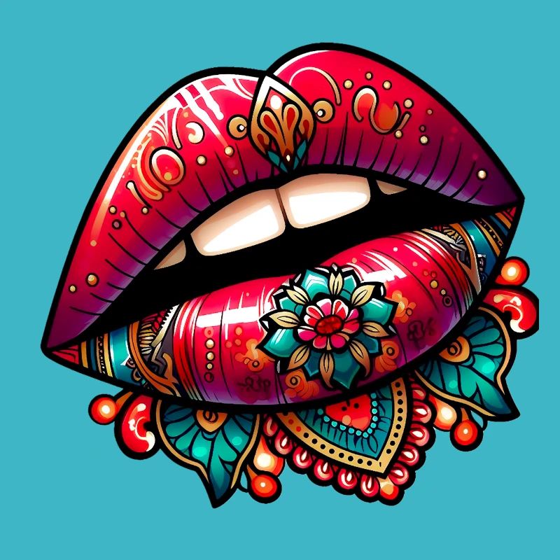 Lips - Flower Art