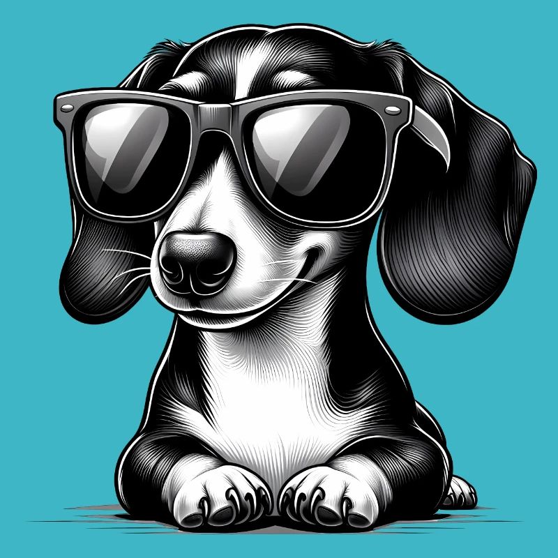 Chien mignon avec des lunettes de soleil