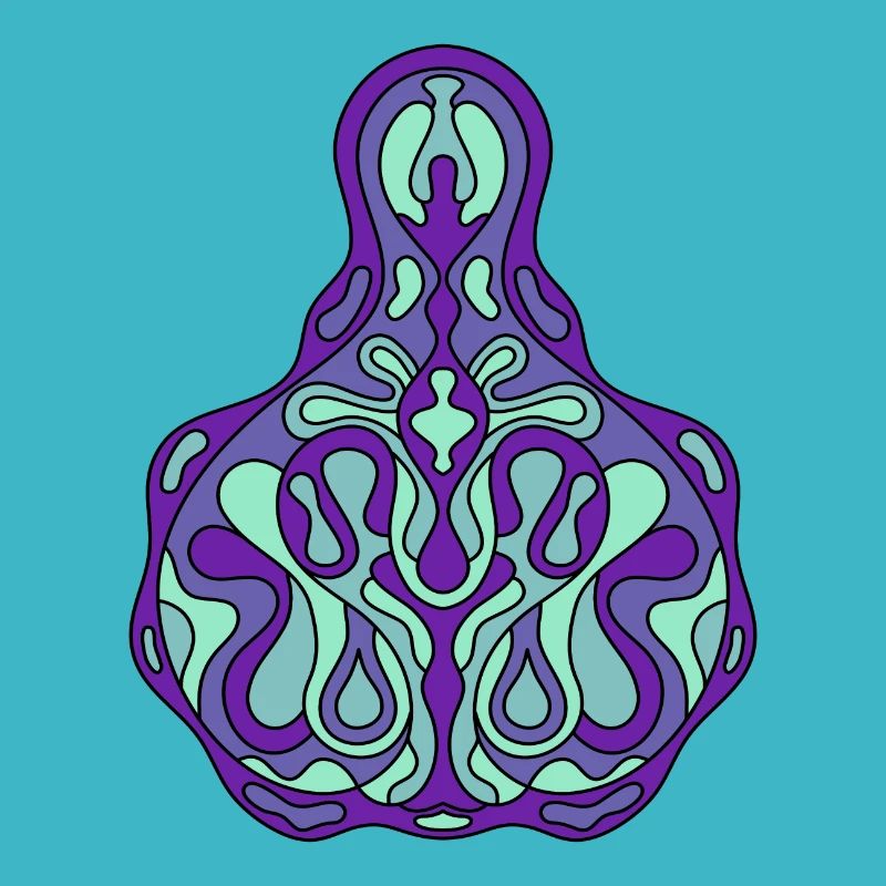 Art Nouveau inspired symmetrical abstract pattern