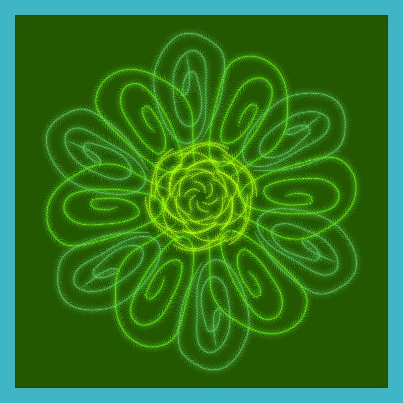 Abstract green flower