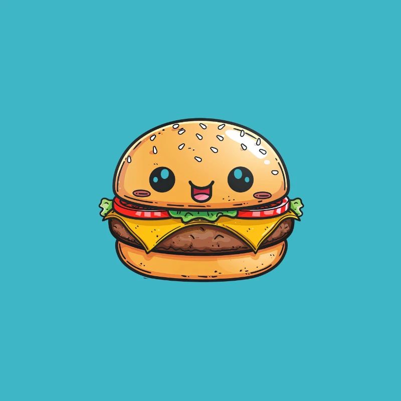 Burger with a face