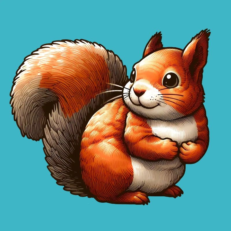 Ecureuil Roux Mignon