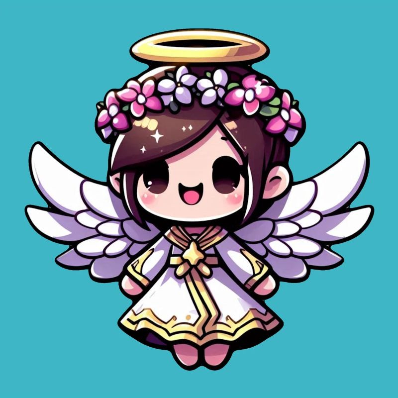 Ätherisches Engels-Chibi - Engel, niedlich, entzückend