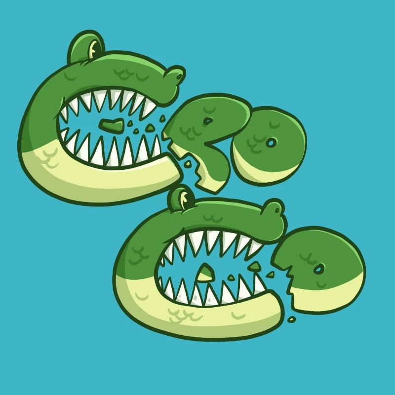Croco affamé