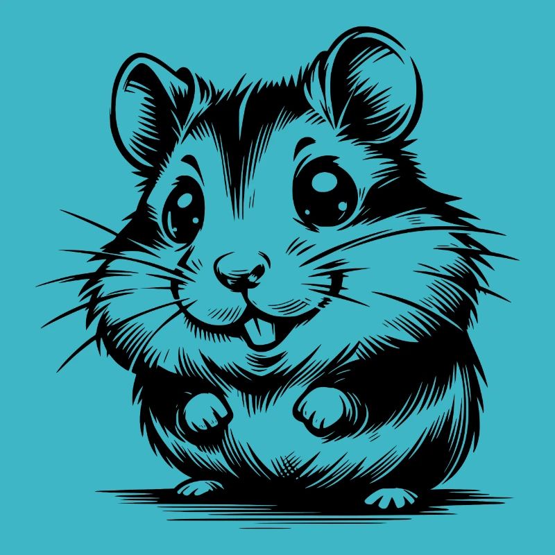 Bébé hamster mignon enfants dessin