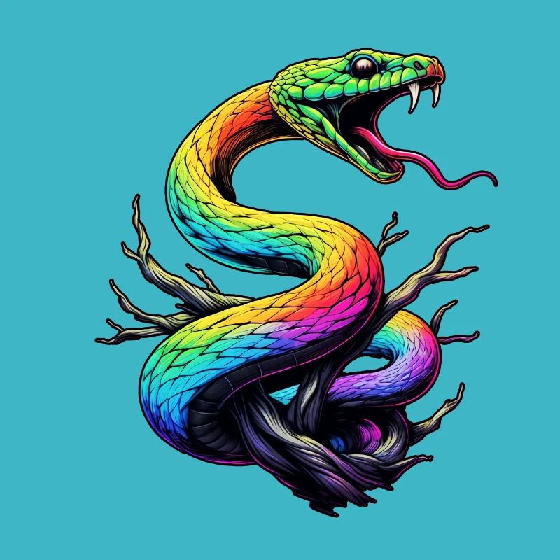 Illustration de serpent coloré