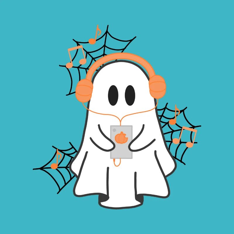 Geist mit Kopfhörer