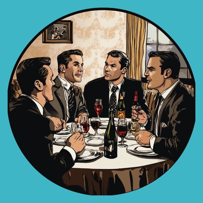 Soirée élégante entre amis