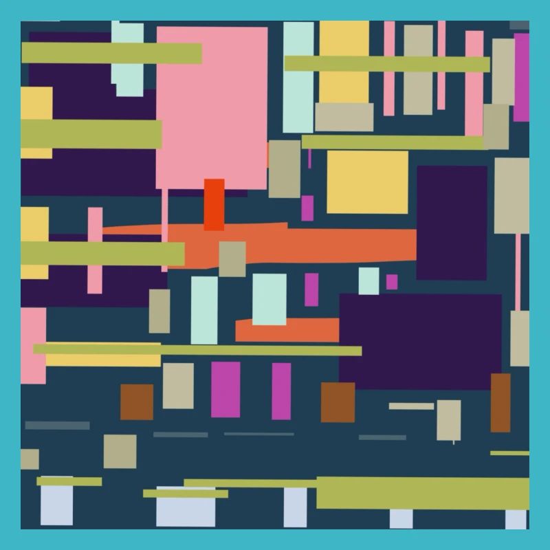 Four-necks with pattern with background in green.