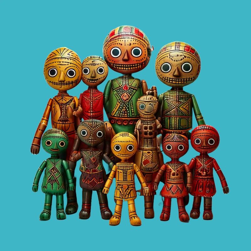🪆 Poupée Vaudou aux Couleurs de l’Afrique