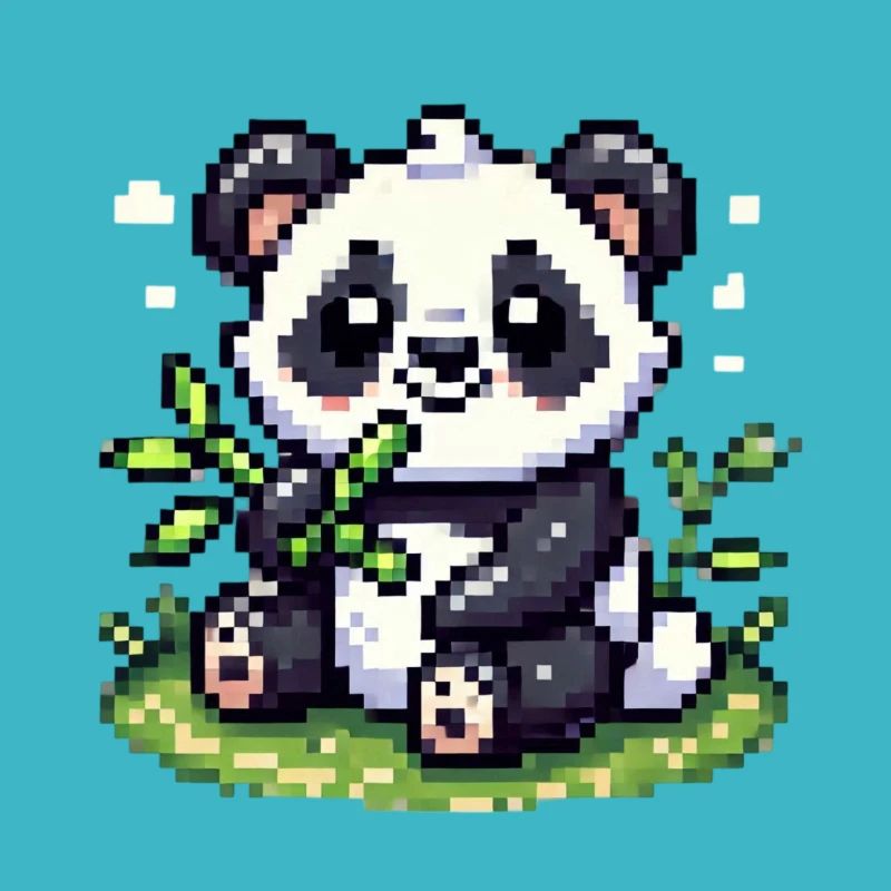 Panda pixel arts
