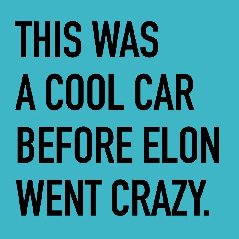 This was a cool car before Elon went crazy