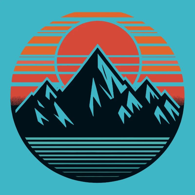 Mountains, nature, sunset